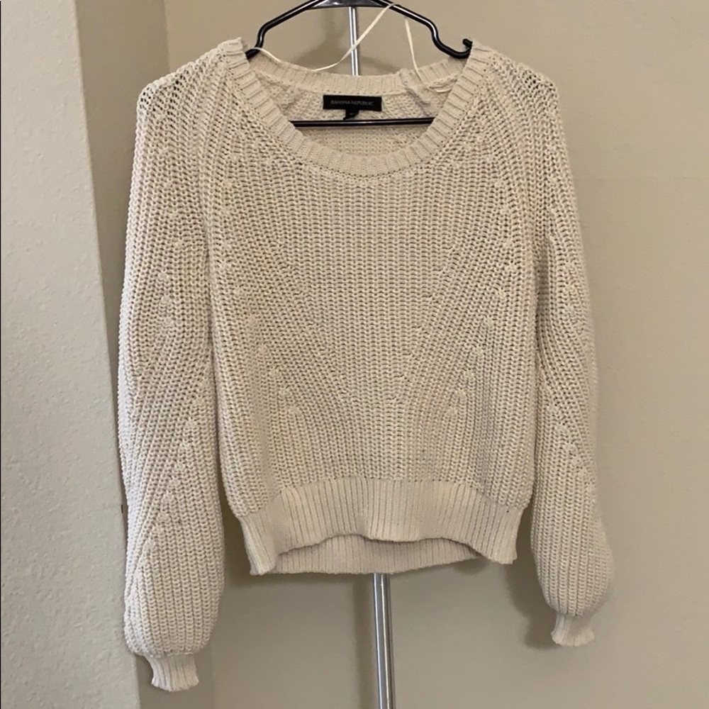 Banana Republic Cropped Scoop-Neck Sweater
